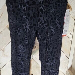 Lycra Black Leopard Print Leggings Size 4/6